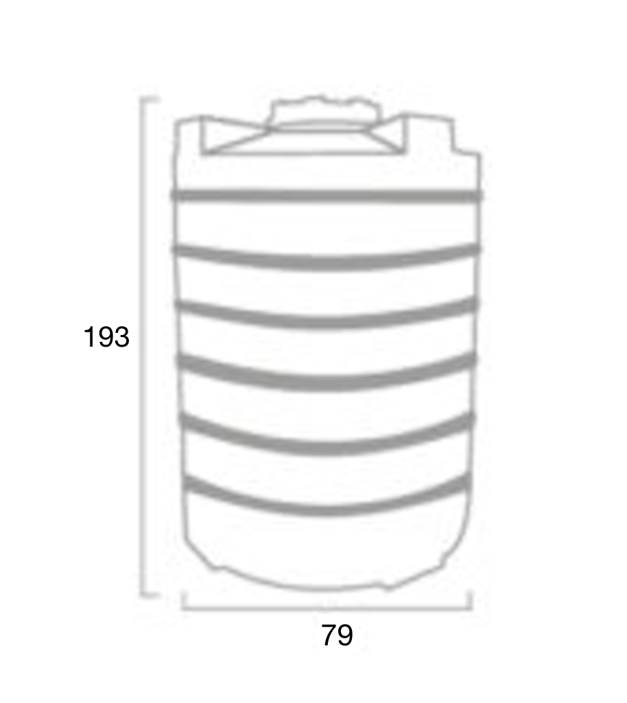 ابعاد مخزن پلی اتیلن 800 لیتری عمودی چهار لایه پلاستونیک