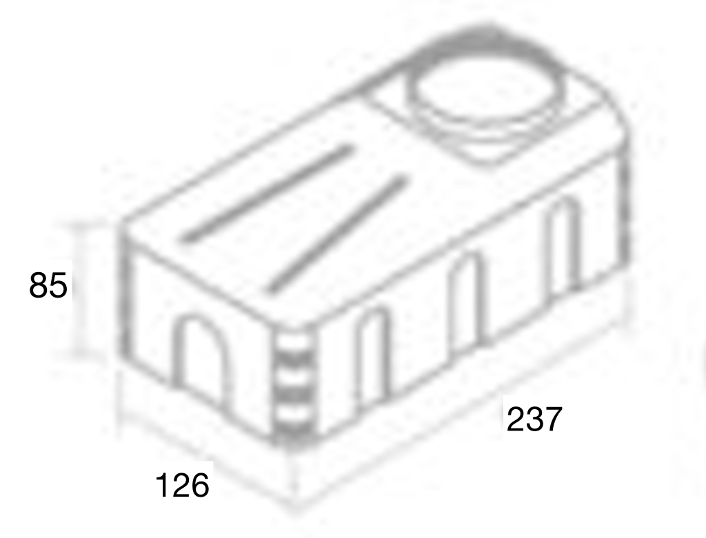 ابعاد مخزن 2000 لیتری مکعبی افقی چهار لایه پلاستونیک