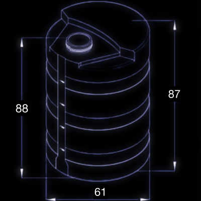 ابعاد مخزن 220 لیتری کلر زنی بی رنگ تک لایه طبرستان