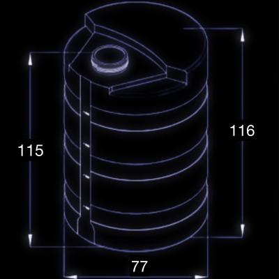 ابعاد مخزن 500 لیتری کلر زنی بی رنگ تک لایه طبرستان