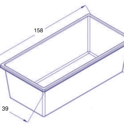 ابعاد وان پلی اتیلن خاویار طبرستان