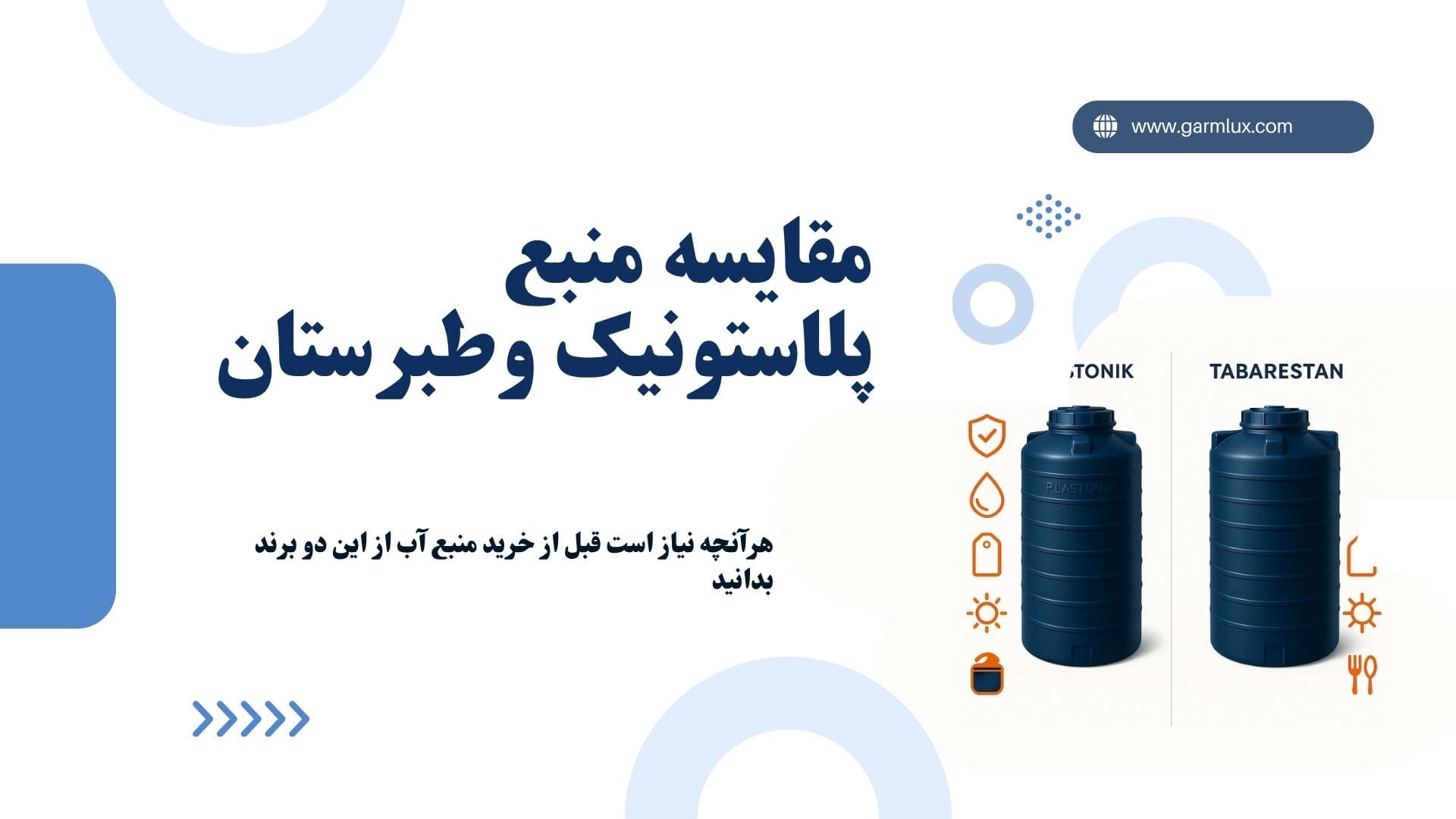 مقایسه منبع آب طبرستان و پلاستونیک