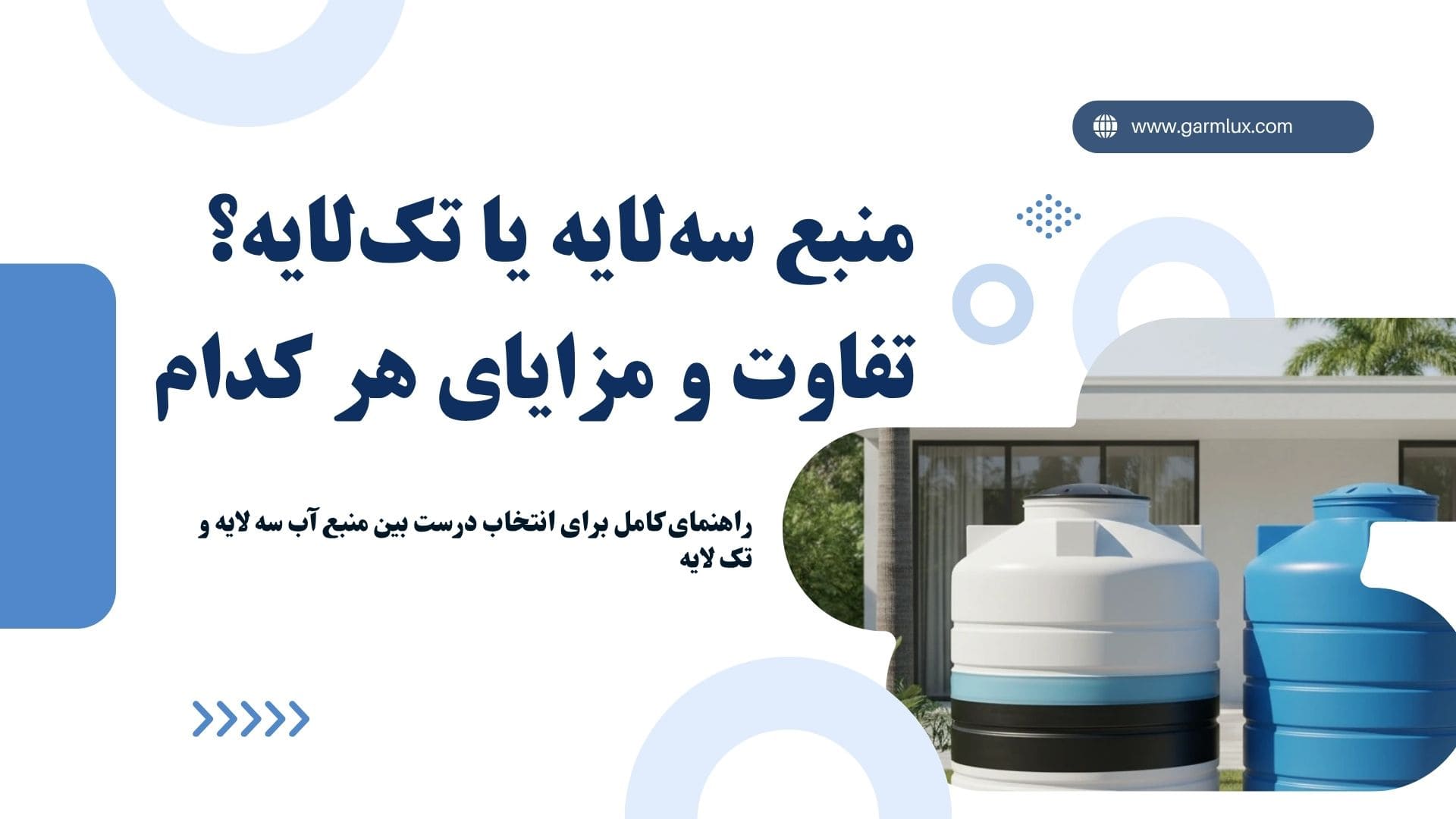 منبع سه‌لایه یا تک‌لایه؟ بررسی تفاوت‌ها، مزایا و کاربرد منبع پلی‌اتیلن | گرم لوکس